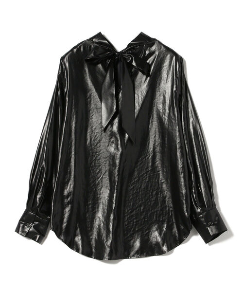 BEAMS LIGHTS（ビームスライツ）の「BEAMS LIGHTS / チンツ加工 バックリボン ブラウス（シャツ/ブラウス・レディース・ブラック/ブラウン・ONE SIZE）」の20枚目の写真