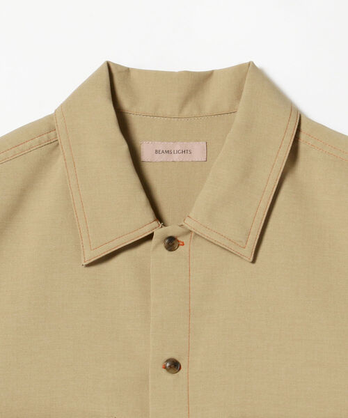 BEAMS LIGHTS(ビームスライツ)の「BEAMS LIGHTS / カラーステッチ 半袖 シャツ(シャツ/ブラウス・メンズ・ライトブルー/ブラック/ベージュ・SMALL/MEDIUM/LARGE)」の20枚目の写真