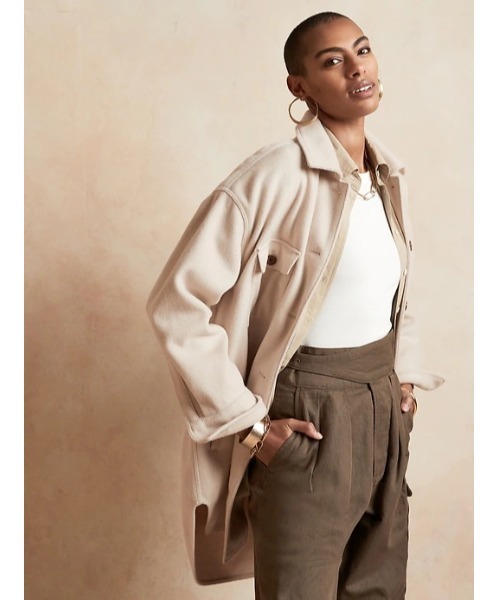 Banana Republic(バナナリパブリック)の「コージー ツイル シャツジャケット(その他アウター・レディース・ベージュ・S/M/L/XS)」の1枚目の写真