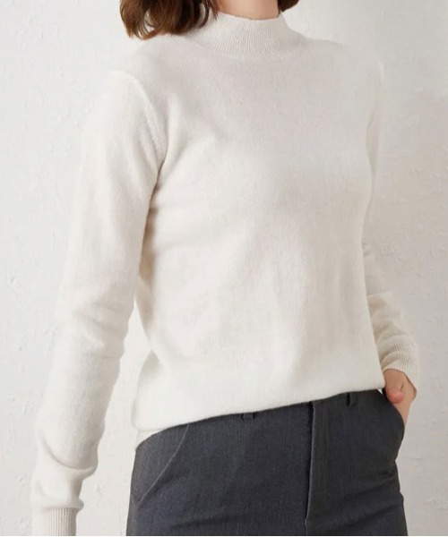 ibeul_（イベール）の「モヘアタッチミニハイネックニット（ニット/セーター・レディース・ブラウン/レッド/ブラック/ホワイト・FREE）」の13枚目の写真