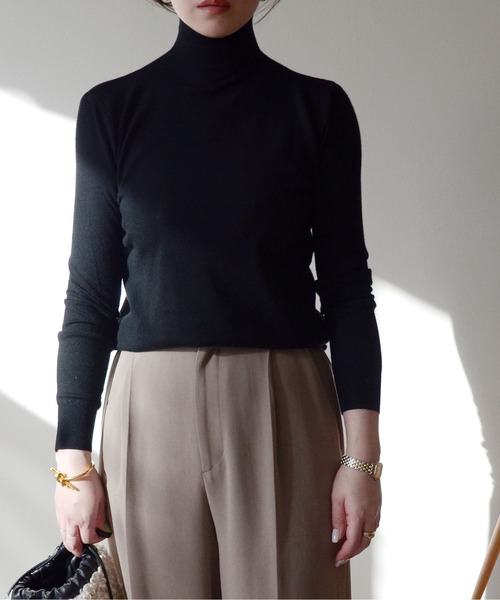 ibeul_（イベール）の「モヘアタッチミニハイネックニット（ニット/セーター・レディース・ブラウン/レッド/ブラック/ホワイト・FREE）」の22枚目の写真