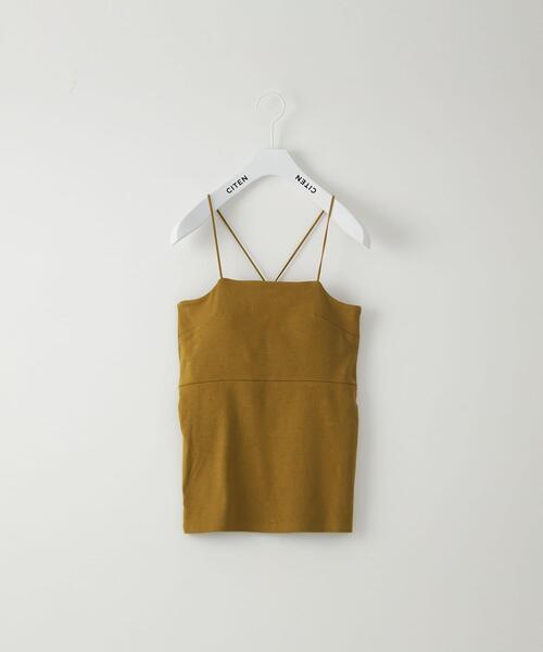 CITEN（シテン）の「＜CITEN（シテン）＞スクエアネック カップインキャミソール（キャミソール・レディース・オフホワイト/マスタード/ブラック・FREE）」の3枚目の写真