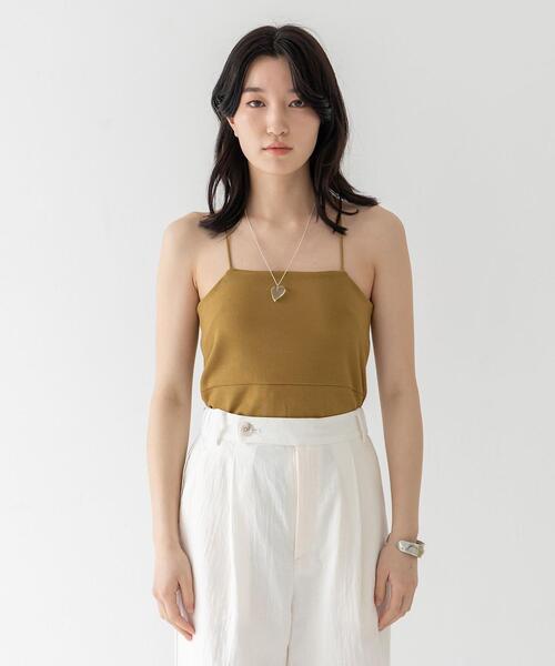 CITEN（シテン）の「＜CITEN（シテン）＞スクエアネック カップインキャミソール（キャミソール・レディース・オフホワイト/マスタード/ブラック・FREE）」の10枚目の写真