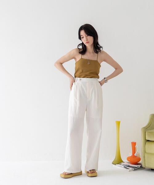 CITEN（シテン）の「＜CITEN（シテン）＞スクエアネック カップインキャミソール（キャミソール・レディース・オフホワイト/マスタード/ブラック・FREE）」の5枚目の写真