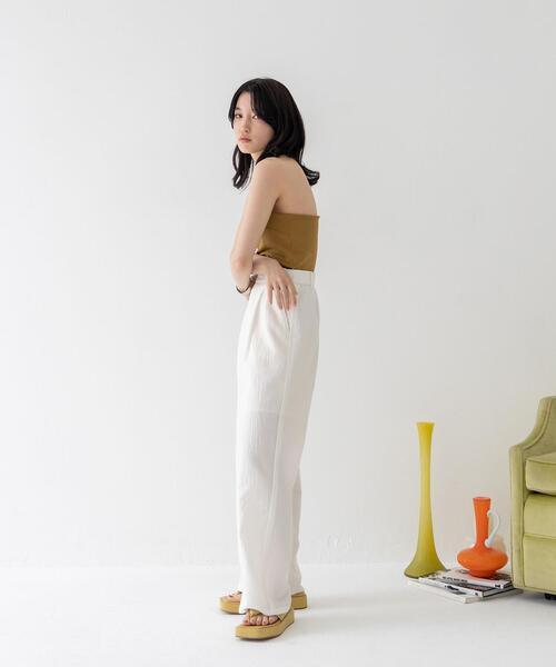 CITEN（シテン）の「＜CITEN（シテン）＞スクエアネック カップインキャミソール（キャミソール・レディース・オフホワイト/マスタード/ブラック・FREE）」の6枚目の写真