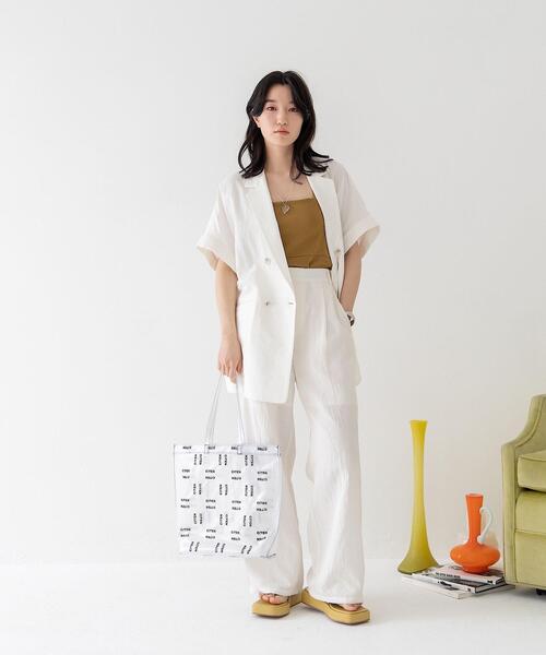 CITEN（シテン）の「＜CITEN（シテン）＞スクエアネック カップインキャミソール（キャミソール・レディース・オフホワイト/マスタード/ブラック・FREE）」の8枚目の写真