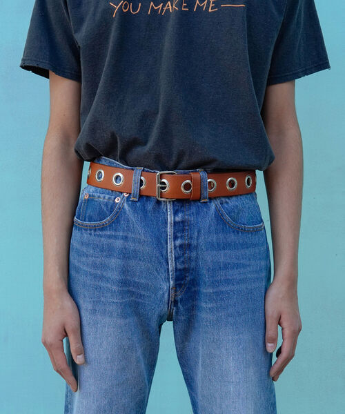 VAPORIZE(ヴェイパライズ)の「VAPORIZE / Hole Belt▲(ベルト・メンズ・ブラック/ライトブラウン・ONE SIZE)」の1枚目の写真