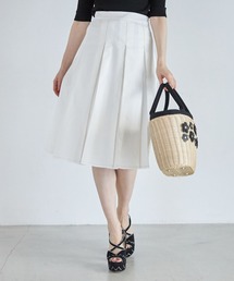 tocco closet | 配色ステッチ入りボックスタックプリーツスカート(スカート)