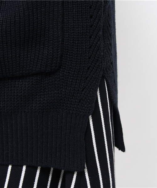 DISCOAT（ディスコート）の「【Discoat】畦ロングカーディガン（カーディガン/ボレロ・レディース・アイボリー/グレー/ネイビー・ﾌﾘ-）」の11枚目の写真