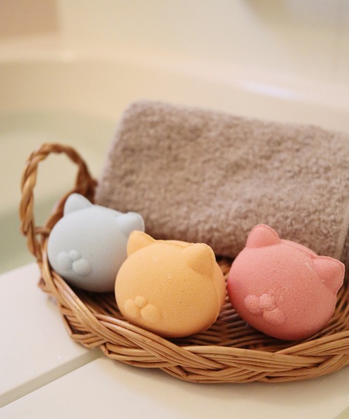 BIRTHDAY BAR（バースデイバー）の「NEKOMOTE Bath Ball Gift Box ネコモテ バスボール 3個セット（入浴剤・バスケア・レディース・マルチ・フリー）」の6枚目の写真