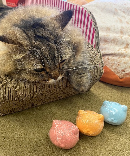 BIRTHDAY BAR（バースデイバー）の「NEKOMOTE Bath Ball Gift Box ネコモテ バスボール 3個セット（入浴剤・バスケア・レディース・マルチ・フリー）」の5枚目の写真