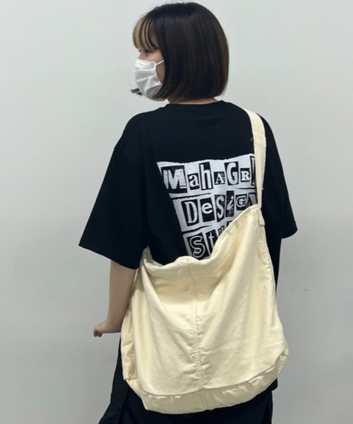 .KOM（ドットコム）の「A'GEM/9 × .kom『.kom/ドットケーオーエム』 アジャスターベルト付 キャンバス ショルダーバッグ（ショルダーバッグ・レディース・ブラック/カーキ/ピンク/アイボリー・FREE）」の21枚目の写真