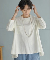 AMERICAN HOLIC | ポケット付きバックフレアカットプルオーバー(Tシャツ/カットソー)