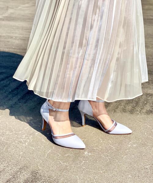 ESPERANZA（エスペランサ）の「◆【ピンヒール／ストラップ／歩きやすい／清涼感／日本製】シースルーアンクルストラップサンダル（パンプス・レディース・ブラック系2/ベージュ系2/ブルー系2・22.5cm/23.5cm/24.5cm/23.0cm/24.0cm/22.0cm）」の5枚目の写真