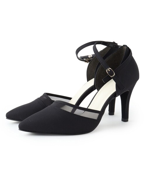 ESPERANZA（エスペランサ）の「◆【ピンヒール／ストラップ／歩きやすい／清涼感／日本製】シースルーアンクルストラップサンダル（パンプス・レディース・ブラック系2/ベージュ系2/ブルー系2・22.5cm/23.5cm/24.5cm/23.0cm/24.0cm/22.0cm）」の10枚目の写真