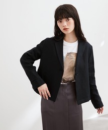 麻キャンバスショートジャケット