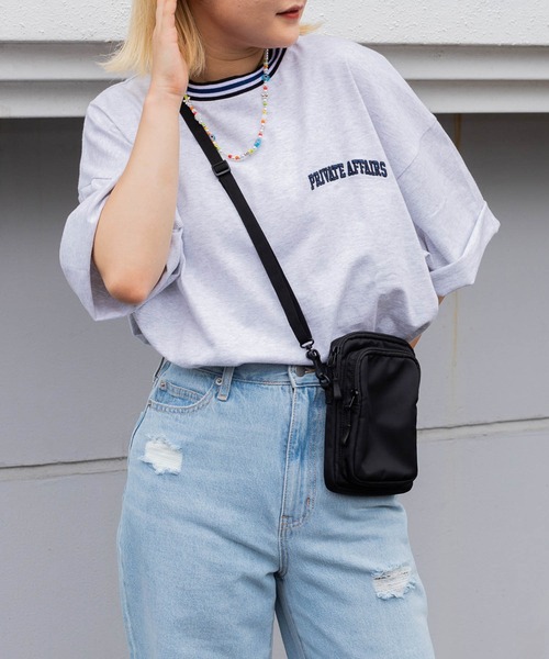 WEGO（ウィゴー）の「WEGO/ヘビーウエイト ラインリブ刺繍BIGT（Tシャツ/カットソー・メンズ・パープル/ブラック/ホワイト/サックスブルー/グレー系その他・MEDIUM/LARGE）」の4枚目の写真