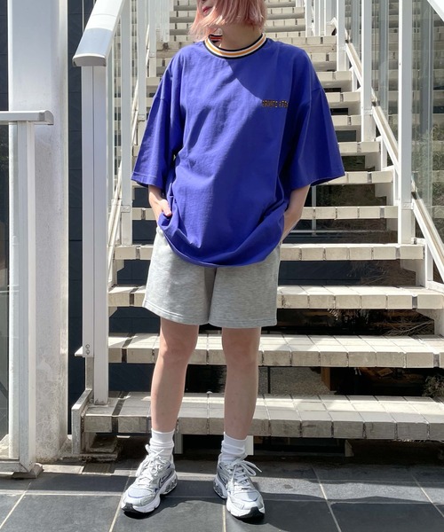 WEGO（ウィゴー）の「WEGO/ヘビーウエイト ラインリブ刺繍BIGT（Tシャツ/カットソー・メンズ・パープル/ブラック/ホワイト/サックスブルー/グレー系その他・MEDIUM/LARGE）」の15枚目の写真