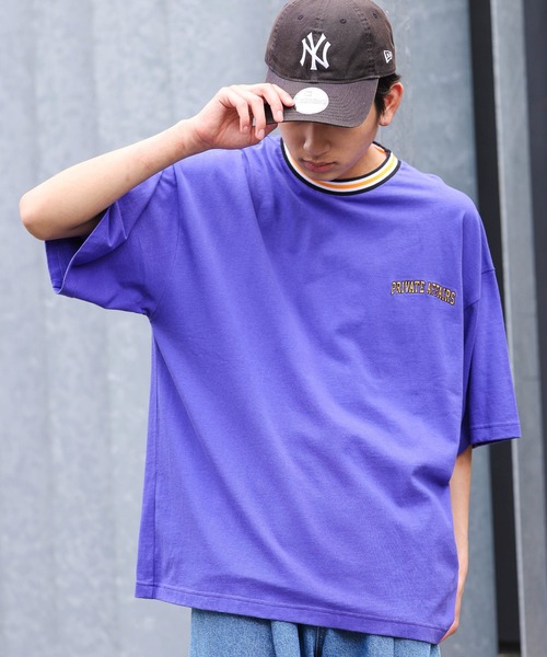 WEGO（ウィゴー）の「WEGO/ヘビーウエイト ラインリブ刺繍BIGT（Tシャツ/カットソー・メンズ・パープル/ブラック/ホワイト/サックスブルー/グレー系その他・MEDIUM/LARGE）」の17枚目の写真