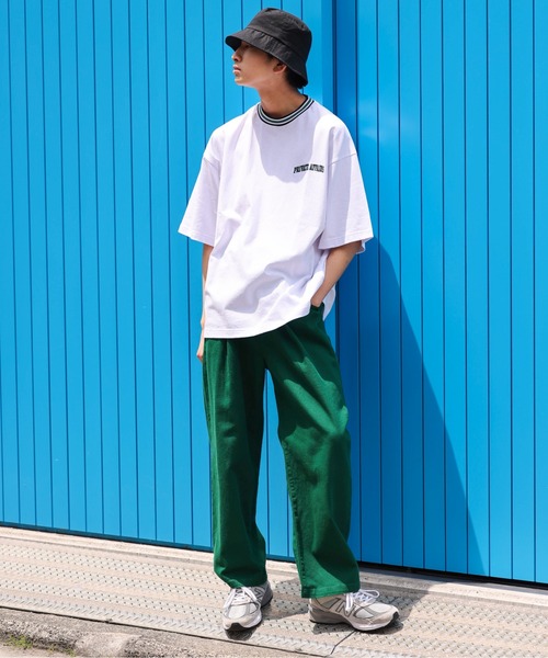 WEGO（ウィゴー）の「WEGO/ヘビーウエイト ラインリブ刺繍BIGT（Tシャツ/カットソー・メンズ・パープル/ブラック/ホワイト/サックスブルー/グレー系その他・MEDIUM/LARGE）」の19枚目の写真
