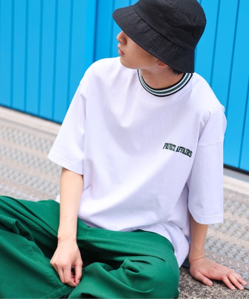 WEGO（ウィゴー）の「WEGO/ヘビーウエイト ラインリブ刺繍BIGT（Tシャツ/カットソー・メンズ・パープル/ブラック/ホワイト/サックスブルー/グレー系その他・MEDIUM/LARGE）」の20枚目の写真