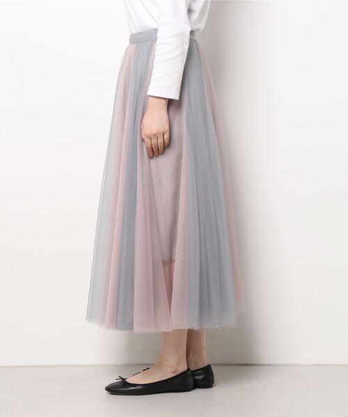 Paradise Picnic（パラダイスピクニック）の「バイカラーチュールスカート（スカート・レディース・ブラック/ピンク/ブラウン・FREE）」の5枚目の写真