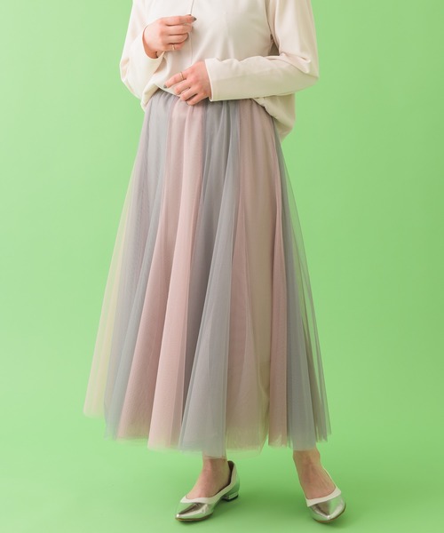 Paradise Picnic（パラダイスピクニック）の「バイカラーチュールスカート（スカート・レディース・ブラック/ピンク/ブラウン・FREE）」の3枚目の写真