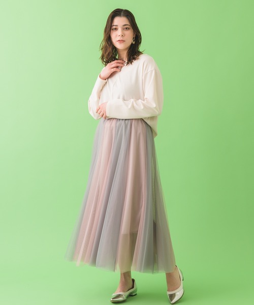 Paradise Picnic（パラダイスピクニック）の「バイカラーチュールスカート（スカート・レディース・ブラック/ピンク/ブラウン・FREE）」の19枚目の写真