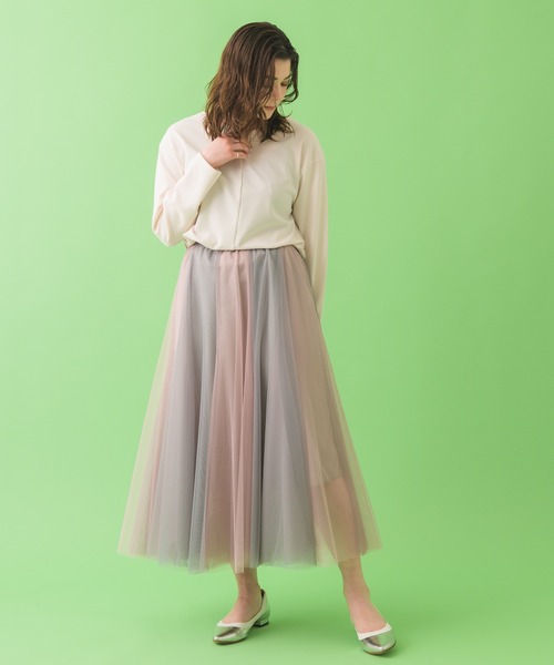 Paradise Picnic（パラダイスピクニック）の「バイカラーチュールスカート（スカート・レディース・ブラック/ピンク/ブラウン・FREE）」の20枚目の写真