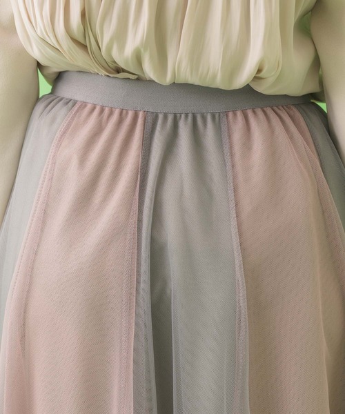 Paradise Picnic（パラダイスピクニック）の「バイカラーチュールスカート（スカート・レディース・ブラック/ピンク/ブラウン・FREE）」の6枚目の写真