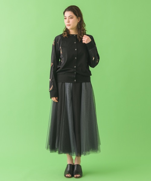 Paradise Picnic（パラダイスピクニック）の「バイカラーチュールスカート（スカート・レディース・ブラック/ピンク/ブラウン・FREE）」の12枚目の写真