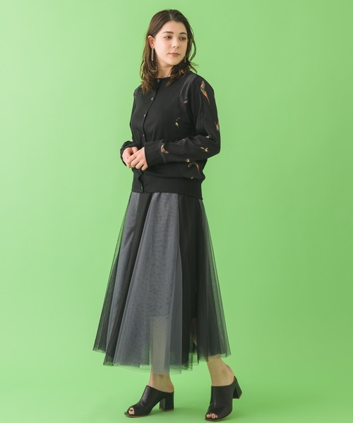 Paradise Picnic（パラダイスピクニック）の「バイカラーチュールスカート（スカート・レディース・ブラック/ピンク/ブラウン・FREE）」の14枚目の写真