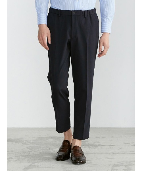 Perfect Suit FActory（パーフェクトスーツファクトリー）の「【上下洗える/ストレッチ】サステナブルパンツ　無地　ネイビー/ブラック（スラックス・メンズ・ネイビー/ブラック・LL/L/M/S）」の2枚目の写真