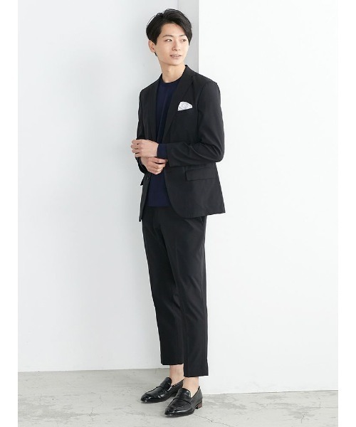 Perfect Suit FActory（パーフェクトスーツファクトリー）の「【上下洗える/ストレッチ】サステナブルパンツ　無地　ネイビー/ブラック（スラックス・メンズ・ネイビー/ブラック・LL/L/M/S）」の3枚目の写真