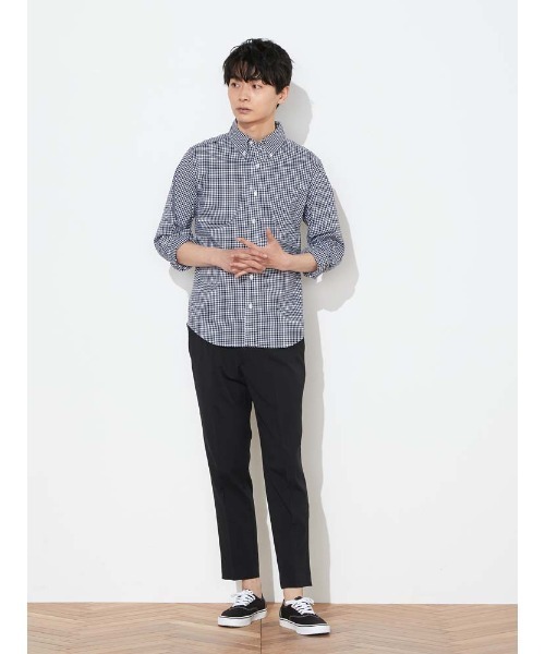 Perfect Suit FActory（パーフェクトスーツファクトリー）の「【上下洗える/ストレッチ】サステナブルパンツ　無地　ネイビー/ブラック（スラックス・メンズ・ネイビー/ブラック・LL/L/M/S）」の6枚目の写真