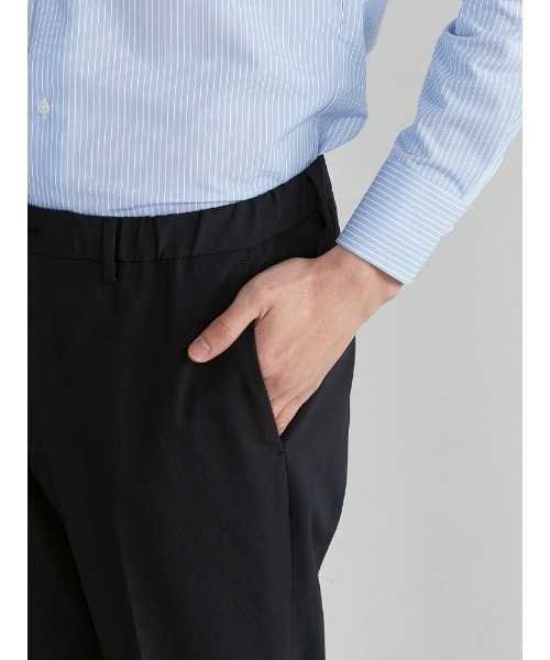 Perfect Suit FActory（パーフェクトスーツファクトリー）の「【上下洗える/ストレッチ】サステナブルパンツ　無地　ネイビー/ブラック（スラックス・メンズ・ネイビー/ブラック・LL/L/M/S）」の4枚目の写真