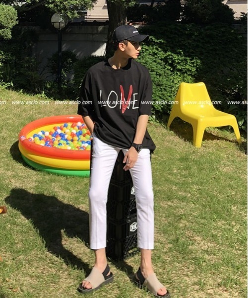 ASCLO(エジュクロ)の「ASCLO LOVE Short Sleeve T(Tシャツ/カットソー・メンズ・ホワイト/ブラック・FREE)」の3枚目の写真