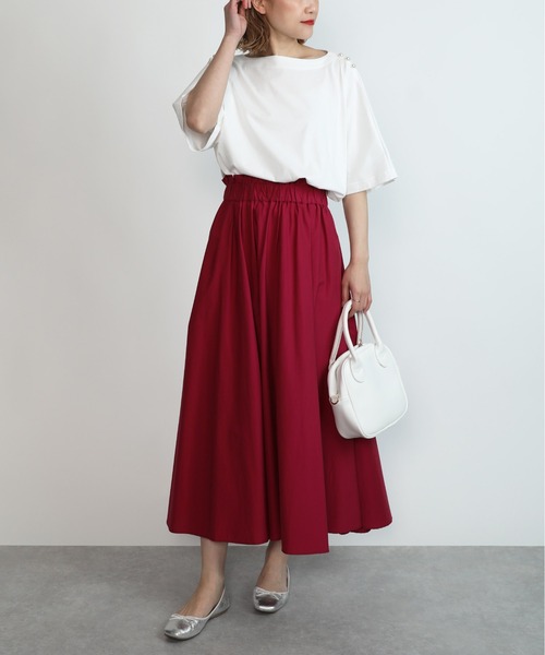 PICCIN(ピッチン)の「ショルダーパールドルマンカットソー(Tシャツ/カットソー・レディース・ブラック/オフホワイト・M)」の21枚目の写真