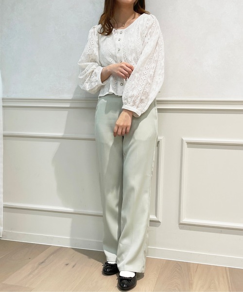 apres jour(アプレジュール)の「レースペプラムブラウス【ZOZOTOWN限定アイテム】(シャツ/ブラウス・レディース・オフホワイト/ブラック・X-LARGE/フリー)」の10枚目の写真