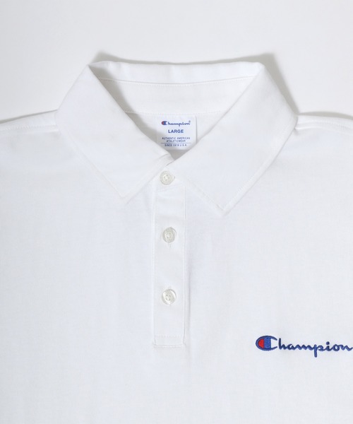 Champion(チャンピオン)の「Champion/チャンピオン USAコットン ワンポイントロゴ刺繍 ポロシャツ(ポロシャツ・メンズ・ホワイト/ブラック/ネイビー/グレー/チャコール・M/L/XL)」の13枚目の写真