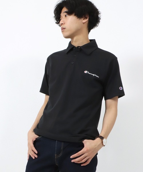 Champion(チャンピオン)の「Champion/チャンピオン USAコットン ワンポイントロゴ刺繍 ポロシャツ(ポロシャツ・メンズ・ホワイト/ブラック/ネイビー/グレー/チャコール・M/L/XL)」の7枚目の写真