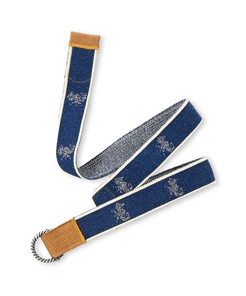 45R（フォーティファイブアール）の「海の左馬のニットベルト（ベルト・レディース・ベージュ/インディゴブルー/ブルー・FREE）」の2枚目の写真