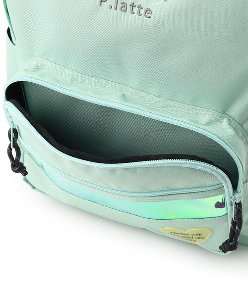 PINK-latte（ピンクラテ）の「◆オーロラテープポケットリュック（バックパック/リュック・キッズ・ブラック/ライトグリーン/ライトパープル・00）」の9枚目の写真