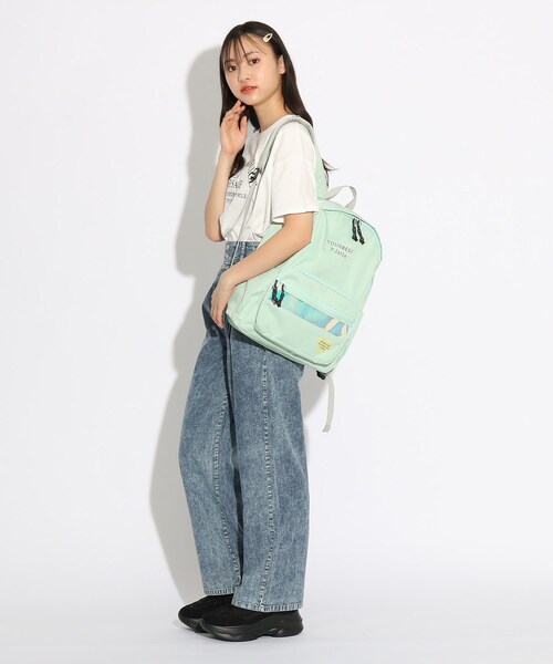 PINK-latte（ピンクラテ）の「◆オーロラテープポケットリュック（バックパック/リュック・キッズ・ブラック/ライトグリーン/ライトパープル・00）」の19枚目の写真