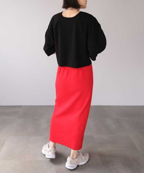 ＡＮＤＪ（アンドジェイ）の「2WAY丸袖ショートカーディガン（カーディガン/ボレロ・レディース・レッド/ブラウン/ブルー/ブラック・M）」の13枚目の写真