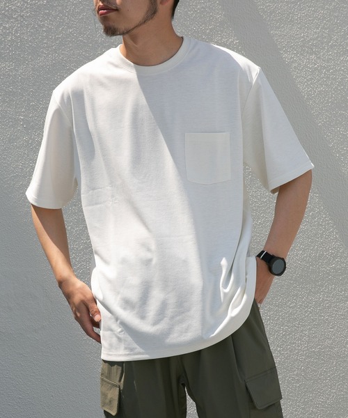 EKAL(エカル)の「『UR TECH ひやサラクール』 アクティブクールタッチTシャツ(Tシャツ/カットソー・メンズ・ホワイト/モカ/ブラック系その他・MEDIUM/LARGE)」の2枚目の写真