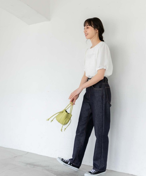 fifth(フィフス)の「ジャガードバルーンスリーブトップス(シャツ/ブラウス・レディース・ホワイト/ブラック/ライトグリーン・M)」の16枚目の写真