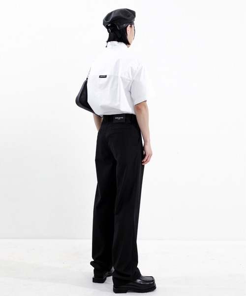 BASIC COTTON（ベーシックコットン）の「韓国ブランド BASIC COTTON ベーシックコットン TIE HALF SHIRT ネクタイシャツ 半袖シャツ タイ シャツ ボウタイ襟 白シャツ 黒シャツ 韓国ファッション（シャツ/ブラウス・メンズ・ホワイト/ブラック・ONE SIZE）」の17枚目の写真