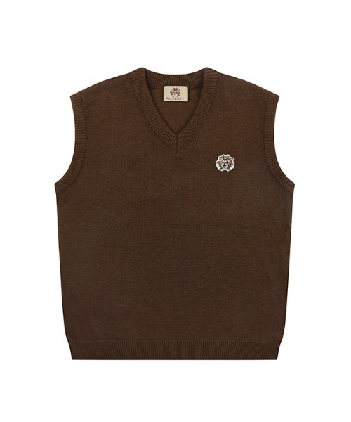 PLUCKITTY(プラッキティー)の「【PLUCKITTY 】キトゥンパッチ カシミアブレンドニットベスト / Pet me more kitten patch cashmere blended knit vest(ベスト・レディース・ブラック/ブラウン・SMALL/LARGE/X-LARGE)」の9枚目の写真