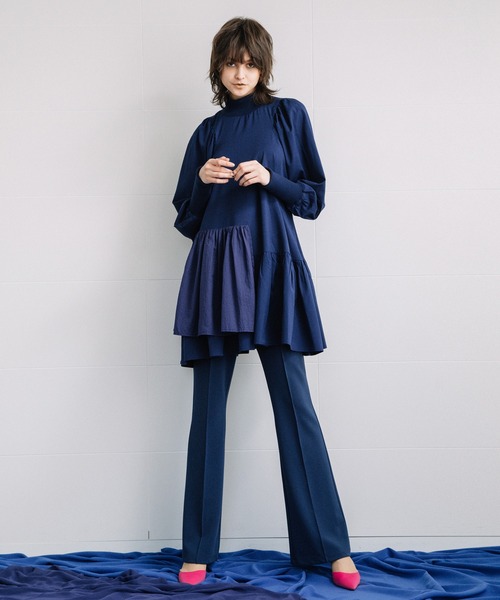 AULA AILA（アウラアイラ）の「ティアードチュニック（シャツ/ブラウス・レディース・ブラック/ネイビー/パープル・0）」の11枚目の写真